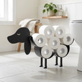 Toilettenpapierhalter freistehend mit Tiermotiv, schwarz, für 7 Rollen -    Zorenza