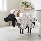 Toilettenpapierhalter freistehend mit Tiermotiv, schwarz, für 7 Rollen -    Zorenza