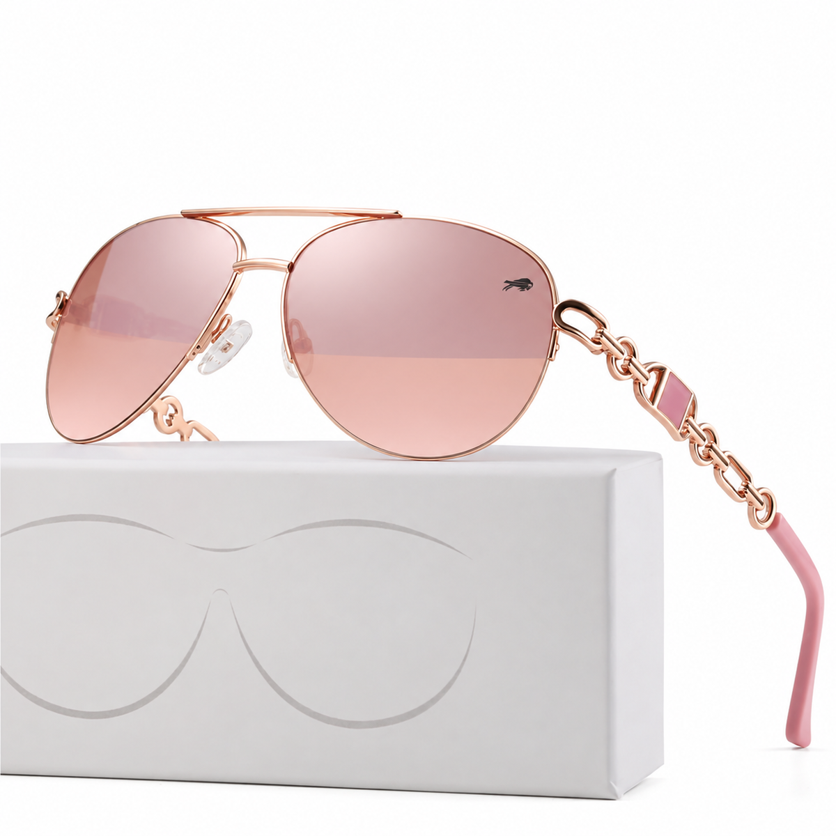 Sonnenbrille mit Kettendetail – Polarisiert mit UV400-Schutz -    Zorenza