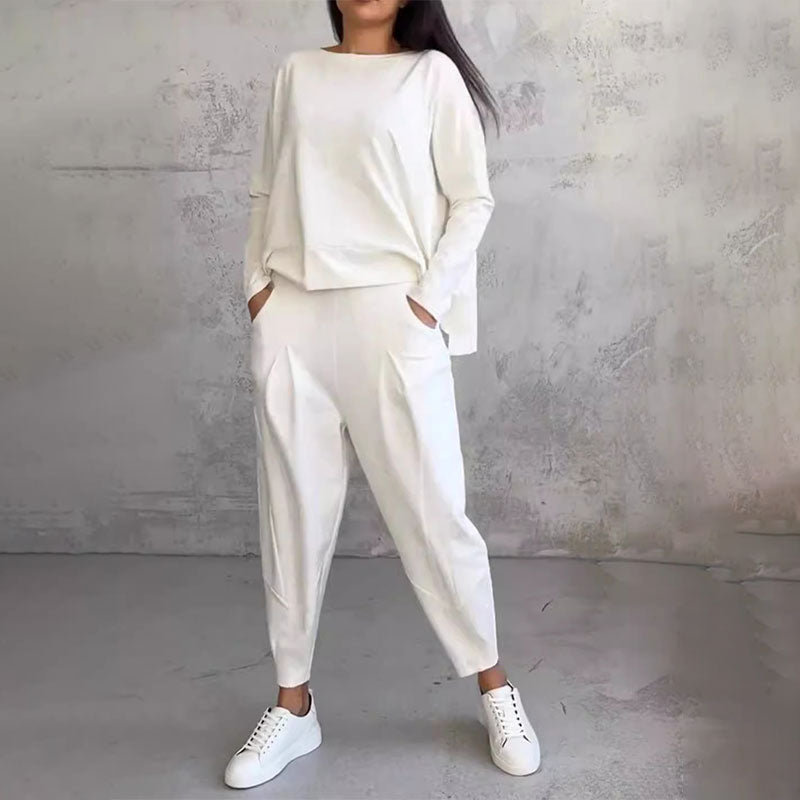 Damen Loungewear-Set mit Taschen – Leichtes Polyester -    Zorenza