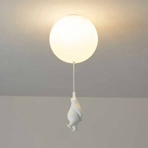 Deckenleuchte Bär mit Ballons – LED Pendelleuchte Kinderzimmer -    Zorenza