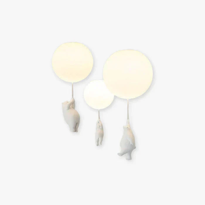 Deckenleuchte Bär mit Ballons – LED Pendelleuchte Kinderzimmer -    Zorenza