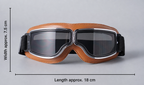 Motorradbrille im Vintage-Stil mit klarer Sicht -    Zorenza