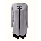 Damen A-Linien-Kleid mit Kunstleder-Schnallen -    Zorenza