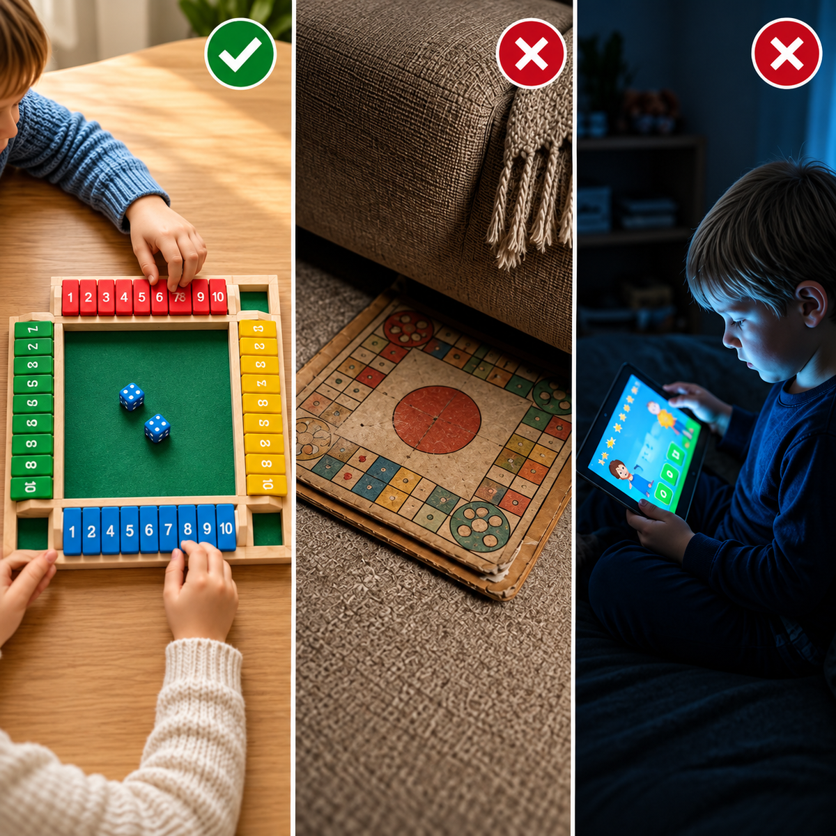 Würfelspiel Holz Shut the Box für 4 Spieler -    Zorenza