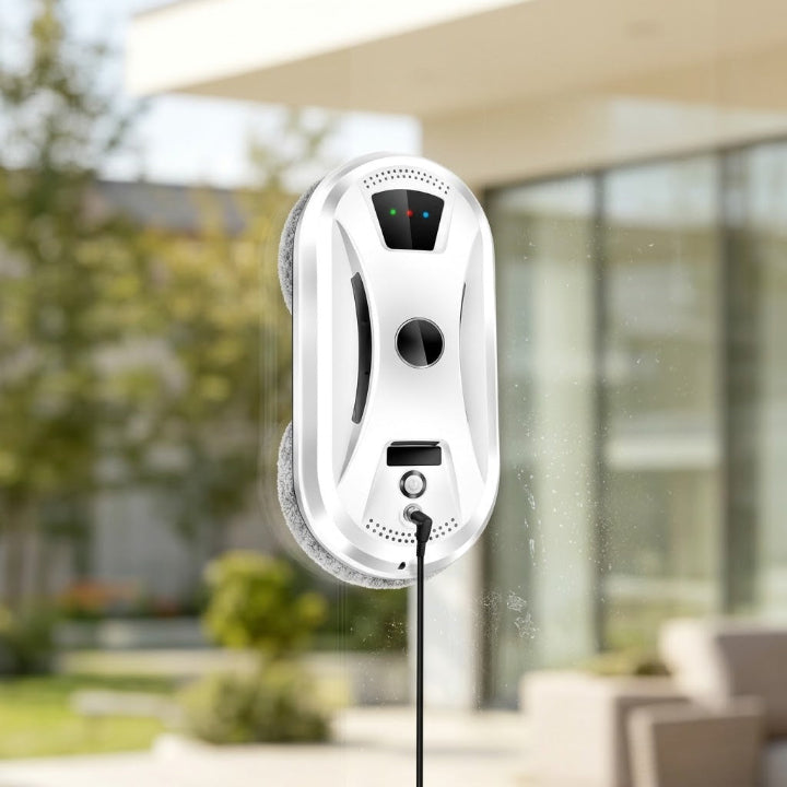 Fensterputzroboter 2800 Pa mit Notstrom-Akku, Sicherheitsseil und Fernbedienung -    Zorenza