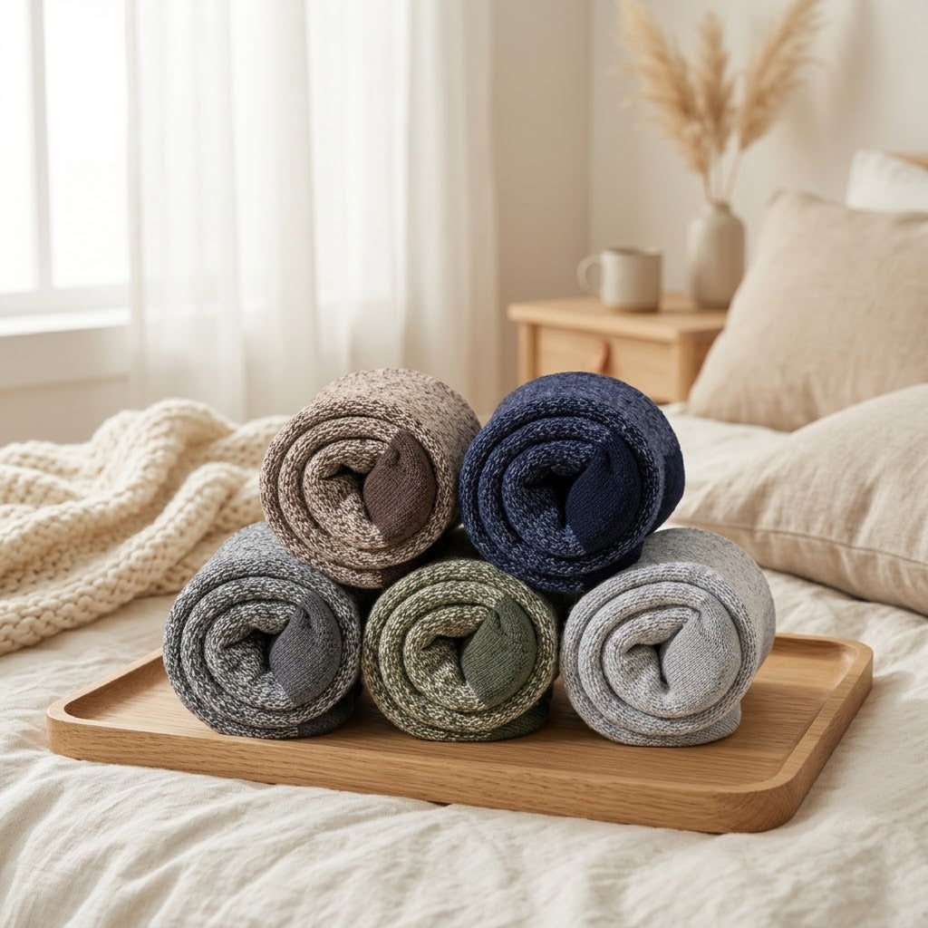 Merino-Wollsocken 5 Paar extra dick -    Zorenza