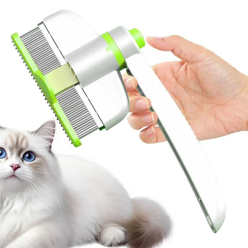 Fellpflege-Kamm für Katzen und Hunde mit Auswurfknopf Zorenza