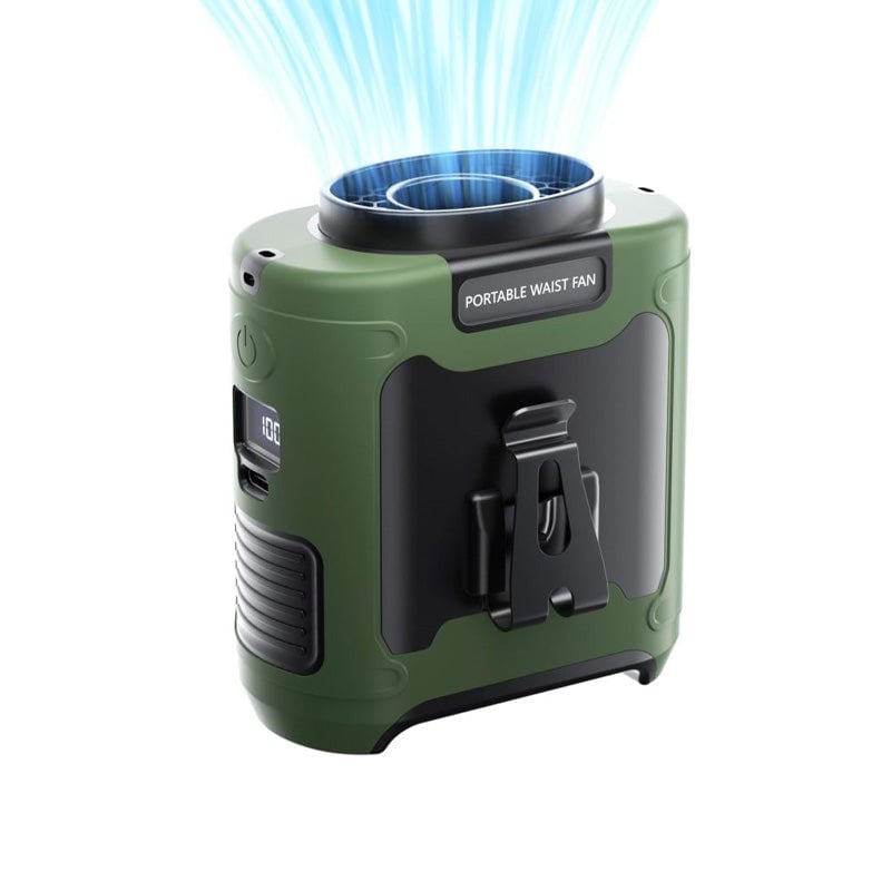 Handsfree Taillenventilator – Wiederaufladbar mit Gürtelclip -    Zorenza