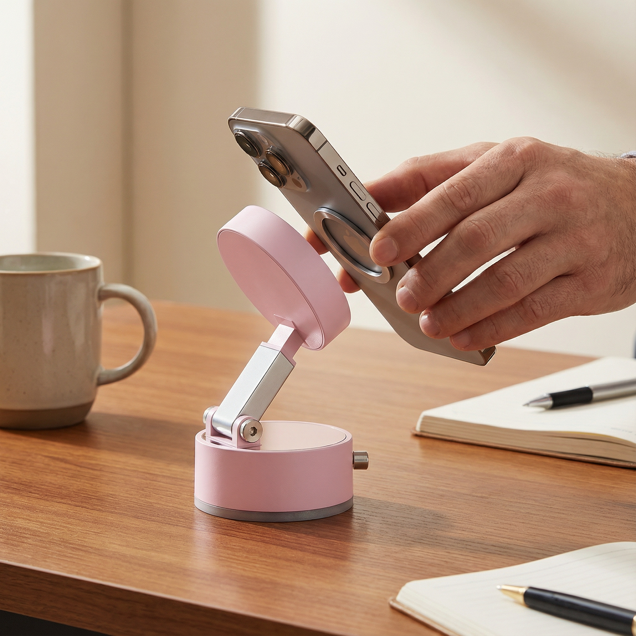 Handyhalter Magnetisch Faltbar – Sicherer Halt mit Vakuum-Saugnapf -    Zorenza