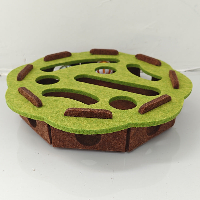 Katzenspielzeug Puzzle-Box mit Filz -    Zorenza