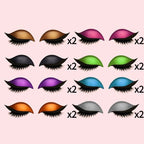 Augen-Makeup Patch mit Lidschatten und Wimpern -    Zorenza