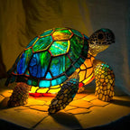 Tiffany Tierlampe Buntglas – Handgefertigt mit warmem Licht -    Zorenza