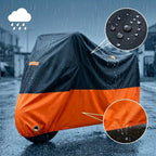 Motorradabdeckung wasserabweisend mit Schlossöse, Reflektoren & Tasche, winterfest bis -20 °C, M–XXL -    Zorenza