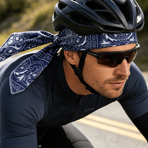 Kopftuch Radfahren elastisch mit Bandana-Muster -    Zorenza