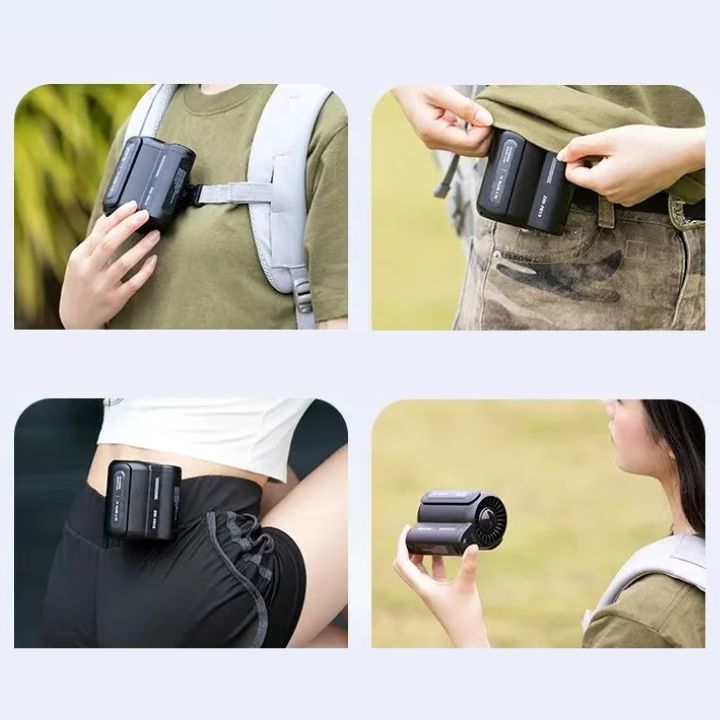 Clip-Lüfter mit Gürtelhalterung – handsfrei kühlen -    Zorenza