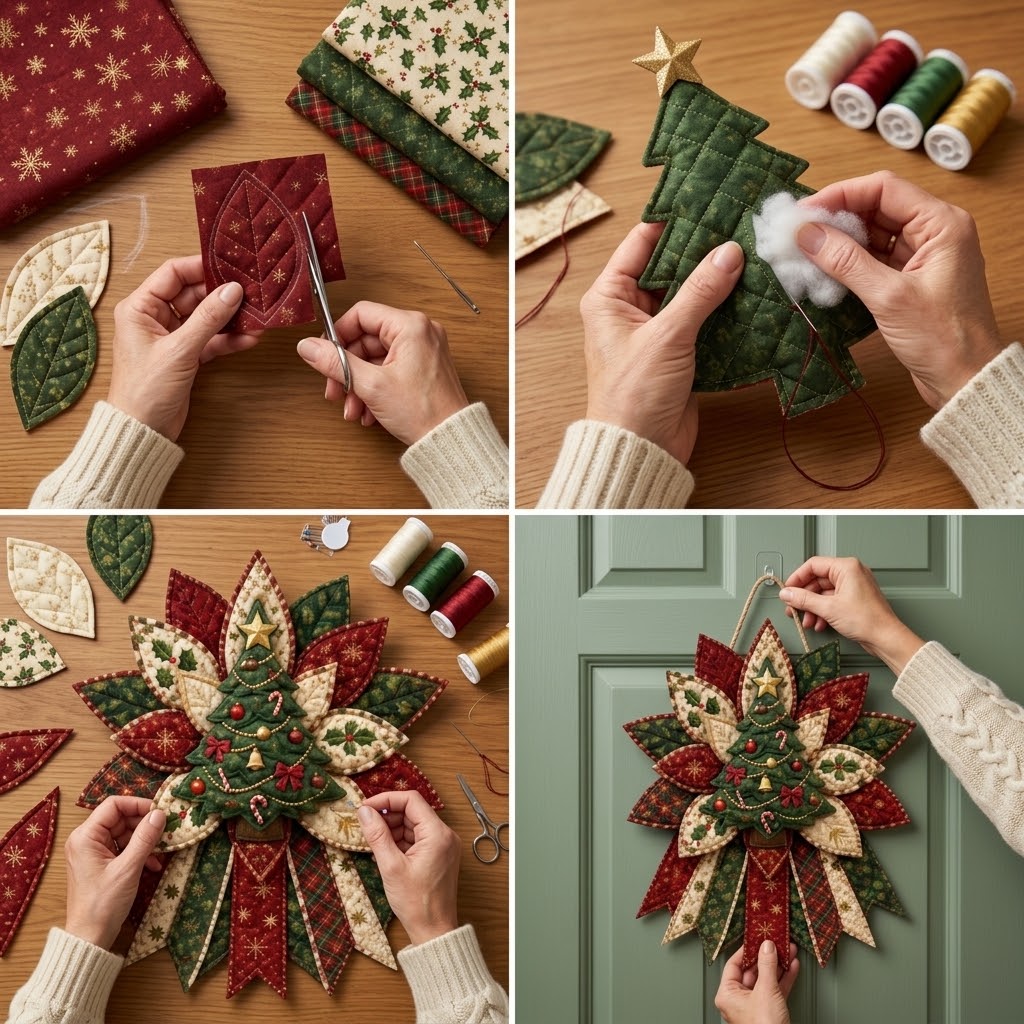 Nähset Weihnachtsfigur zum Selbernähen – Stoff-Ornament für die Tür -    Zorenza
