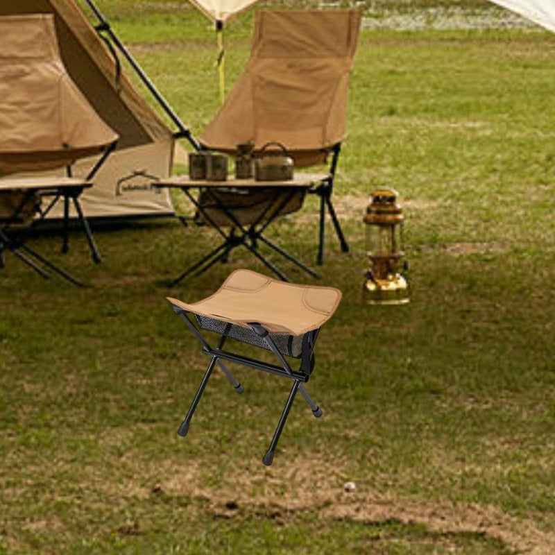 Klappbarer Campingstuhl Oxford-Gewebe 34 x 32 cm – Ultraleicht mit Stahlrahmen und Netzablage für Camping, Garten und Festival – Zorenza