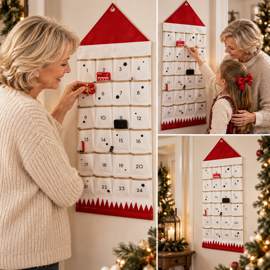 Adventskalender zum Befüllen Stoff 24 Taschen -    Zorenza