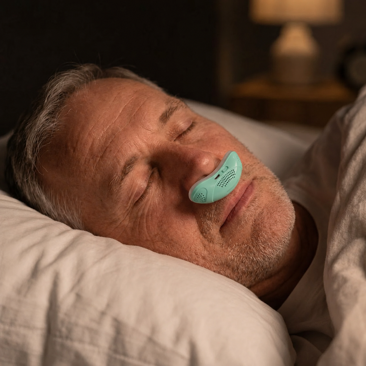 Elektrisches Anti-Schnarch-Gerät Mini für die Nase – ohne Maske, per USB aufladbar -    Zorenza
