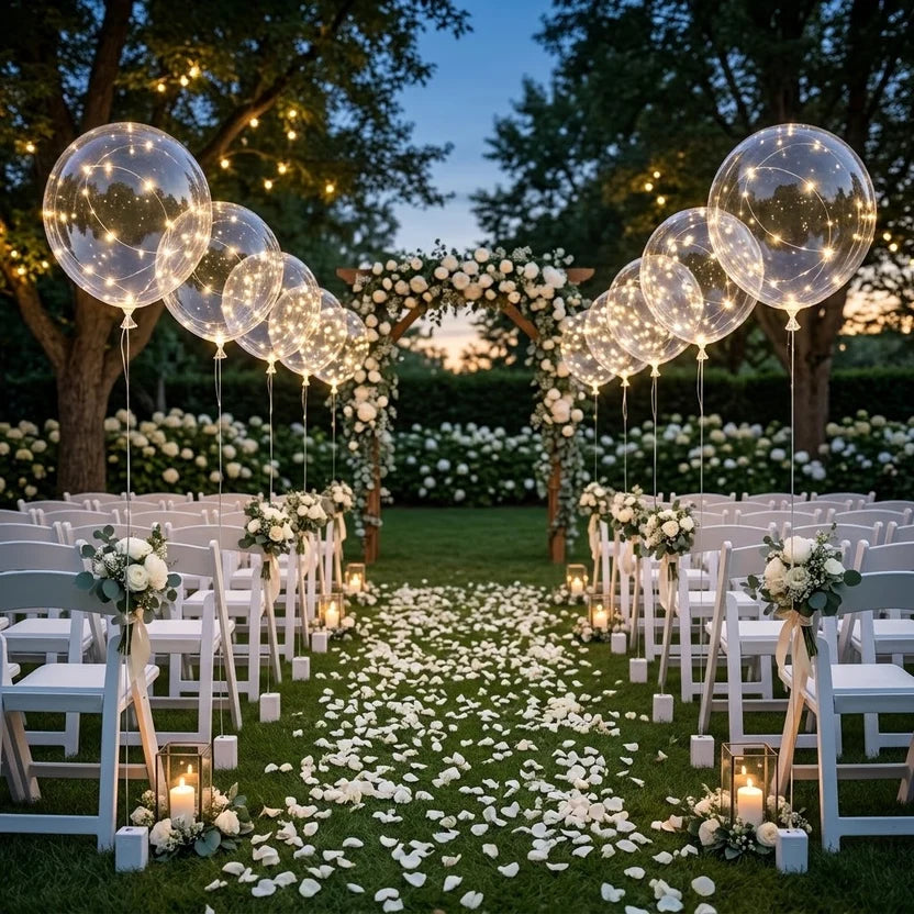 LED-Luftballons Set – Leuchtende Deko für Hochzeit, Geburtstag & Garten -    Zorenza