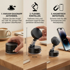 Handyhalter Magnetisch Faltbar – Sicherer Halt mit Vakuum-Saugnapf -    Zorenza