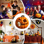 Halloween Kürbis Deko mit Totenschädel aus Harz -    Zorenza