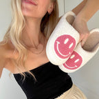 Hausschuhe Plüsch mit Smiley-Motiv -    Zorenza