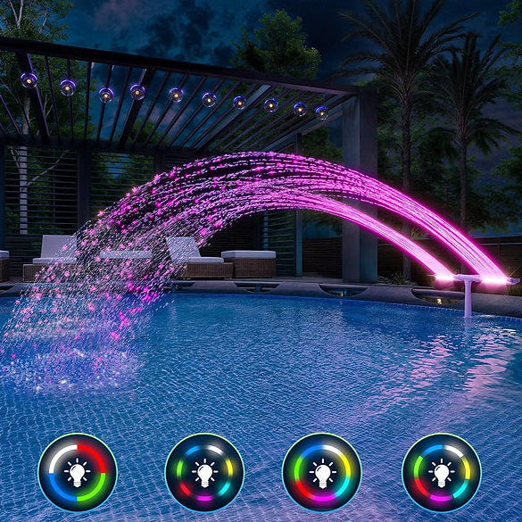 RGB Solar-Poolbrunnen — Verwandelt Ihren Pool jeden Abend in eine Lichtshow -    Zorenza