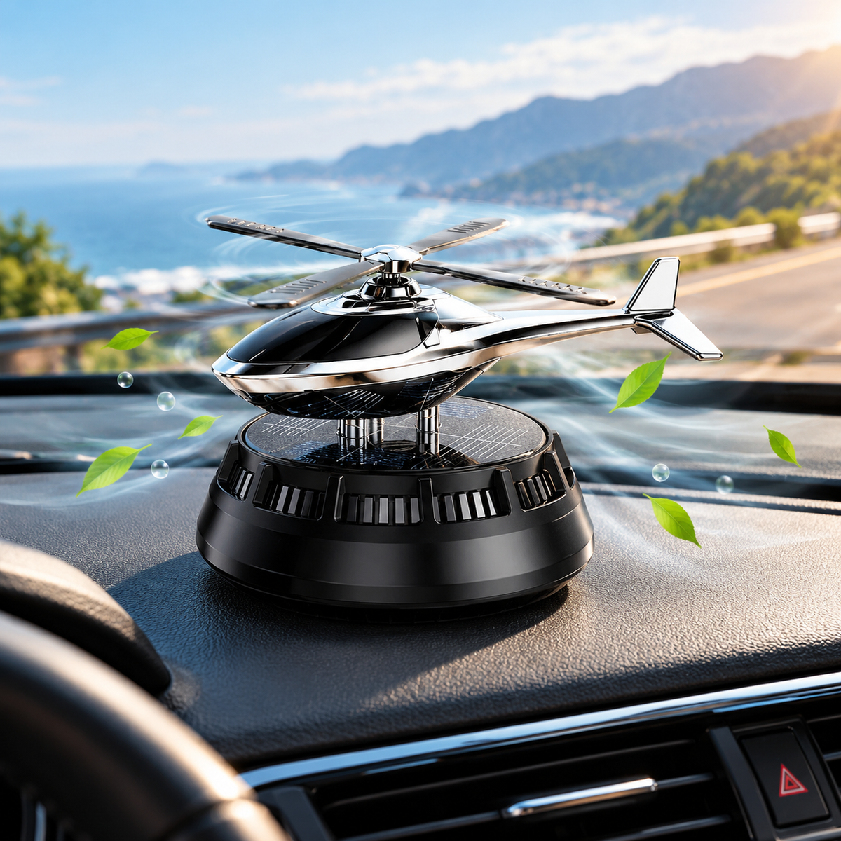 Solar-Autoduft mit rotierenden Rotorblättern -    Zorenza