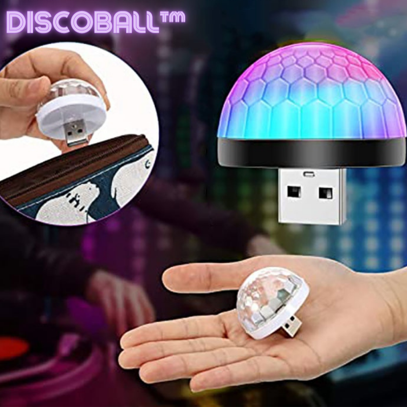 USB-Discokugel Mini mit Musiksensor -    Zorenza