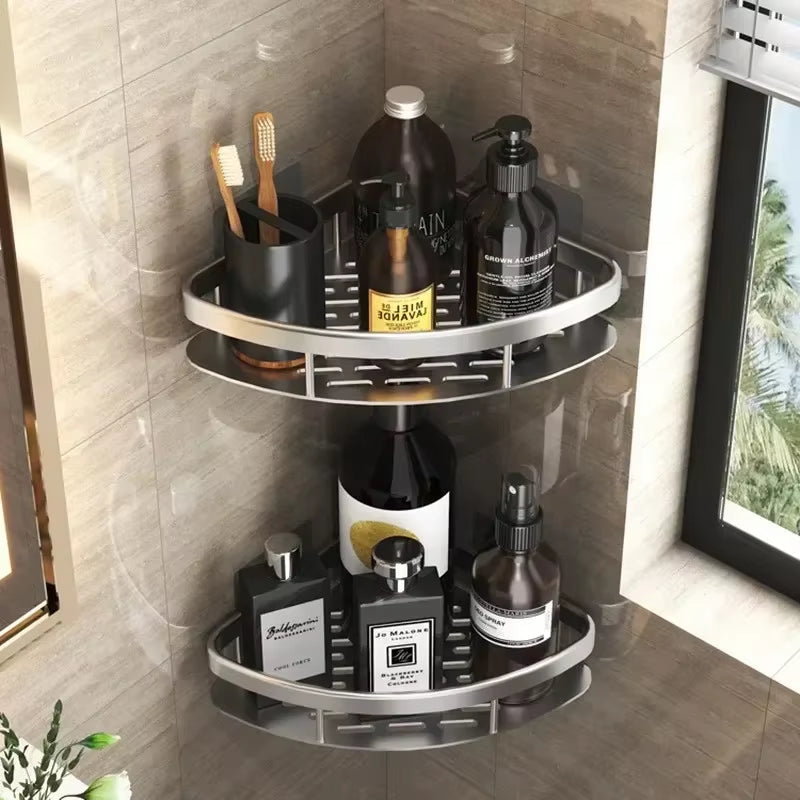 Eckregal Aluminium ohne Bohren für Dusche und Bad -    Zorenza