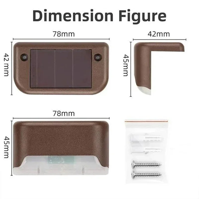 Solar-Stufenleuchte 8er-Set – Sicher unterwegs, schön beleuchtet Zorenza