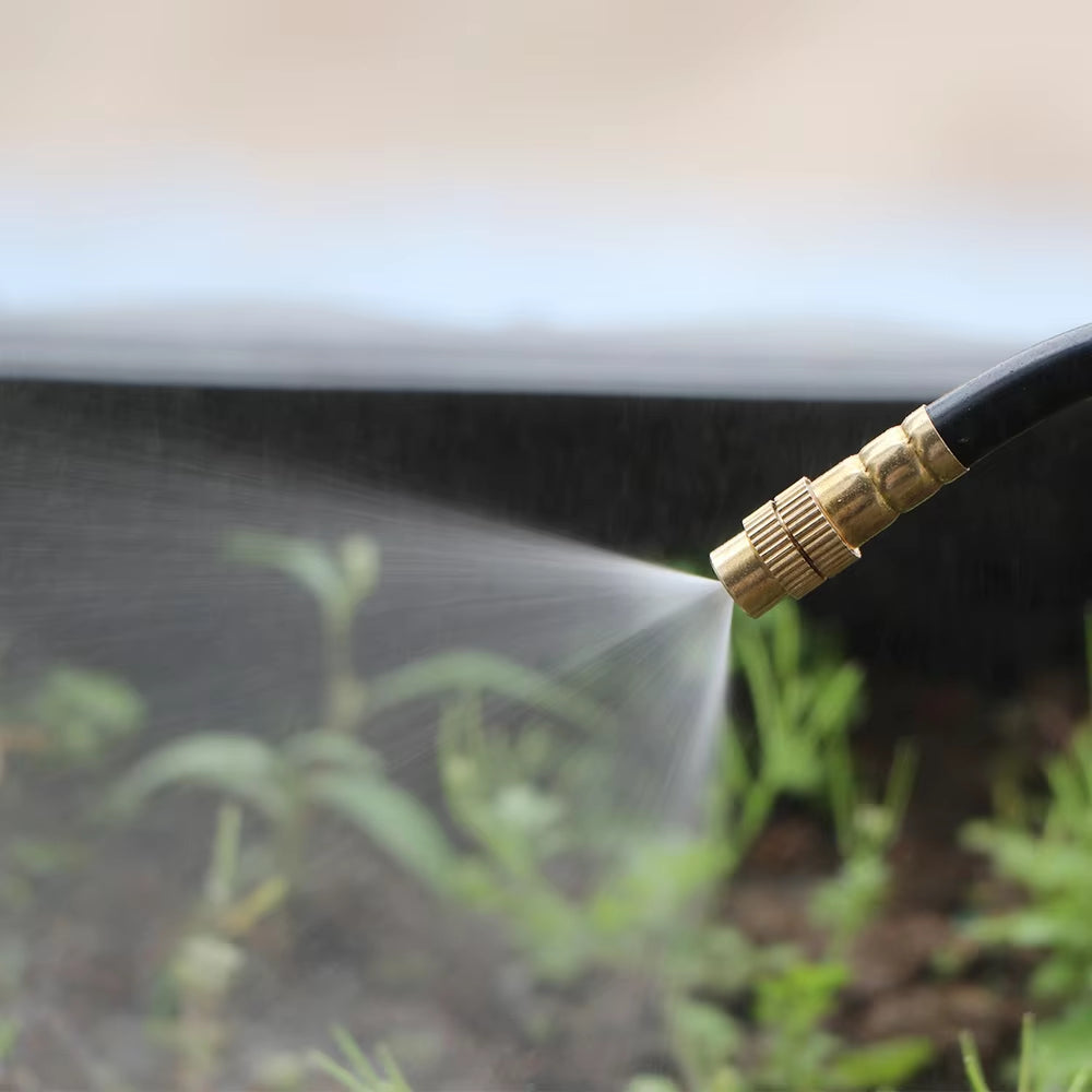 Garten-Vernebelungssystem 20 m – Bewässerung & Terrassenkühlung mit 20 Messingdüsen -    Zorenza