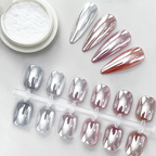 Nagelpulver Chrom Silber – Verwandelt jeden Lack in glänzendes Spiegelfinish -    Zorenza
