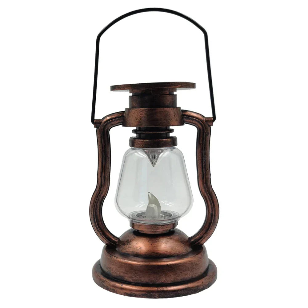 Solar-Laterne im Vintage Stil mit flackerndem LED-Licht -    Zorenza