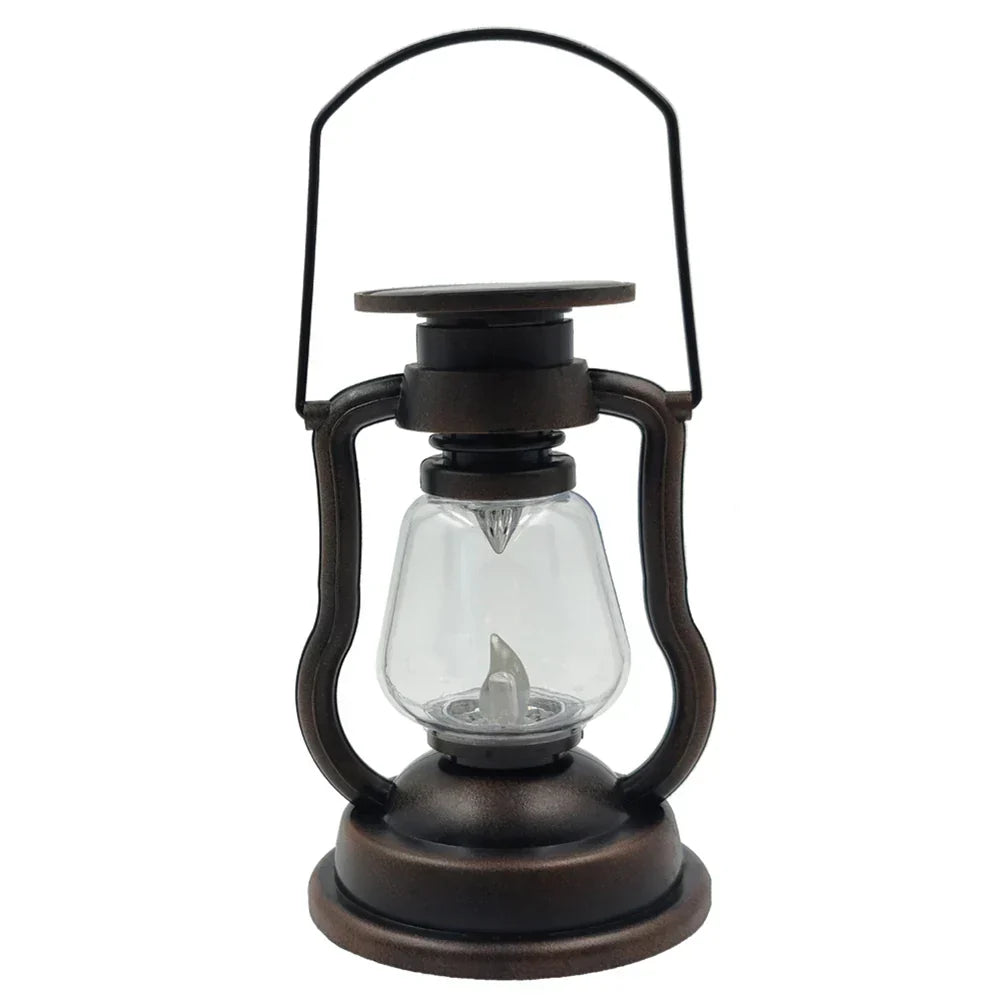 Solar-Laterne im Vintage Stil mit flackerndem LED-Licht -    Zorenza