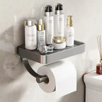 Toilettenpapierhalter Edelstahl mit Ablage -    Zorenza