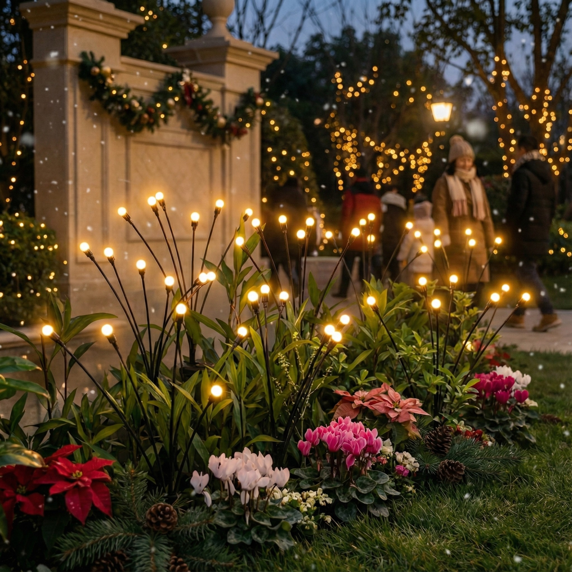 Solar Steckleuchten mit Sternenburst-Effekt für den Garten -    Zorenza