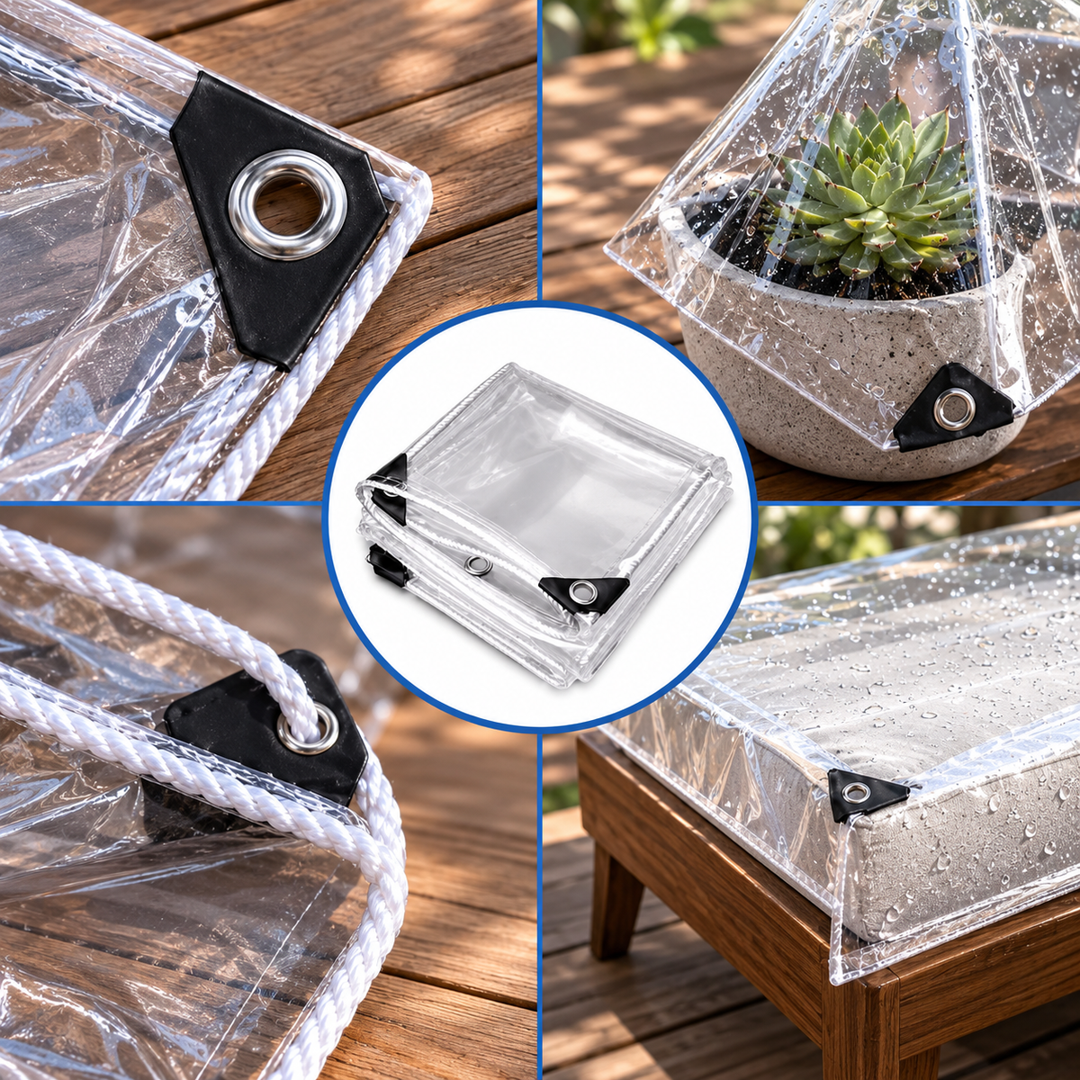 Schutzplane PVC transparent wetterfest -    Zorenza