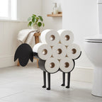 Toilettenpapierhalter freistehend mit Tiermotiv, schwarz, für 7 Rollen -    Zorenza
