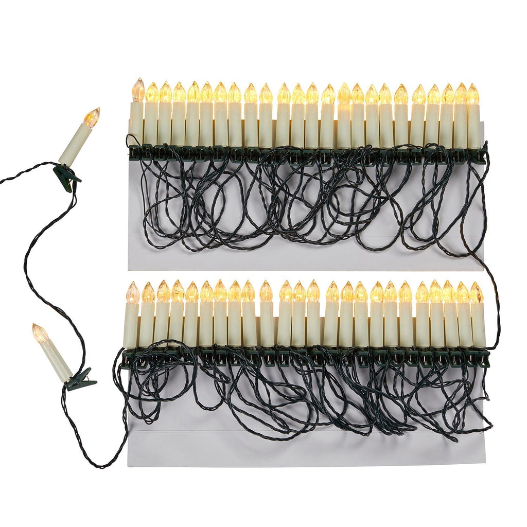 LED Weihnachtsbaumkerzen 14,7 m mit Clips – Warmweiß -    Zorenza