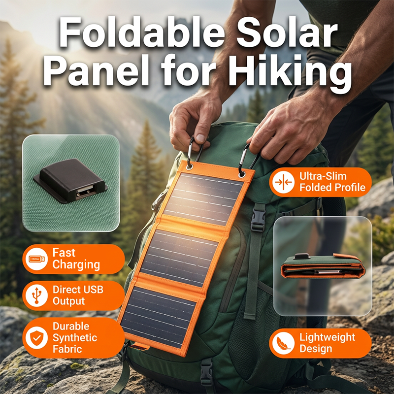 Solar Ladegerät Faltbar – Portable USB Stromversorgung für Outdoor -    Zorenza
