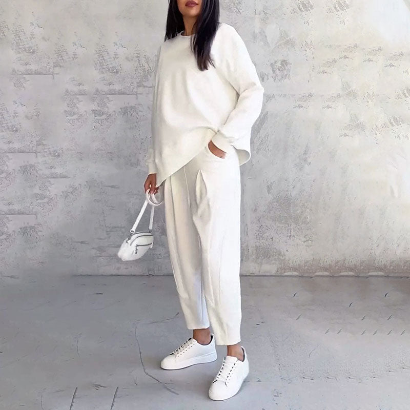 Damen Loungewear-Set mit Taschen – Leichtes Polyester -    Zorenza