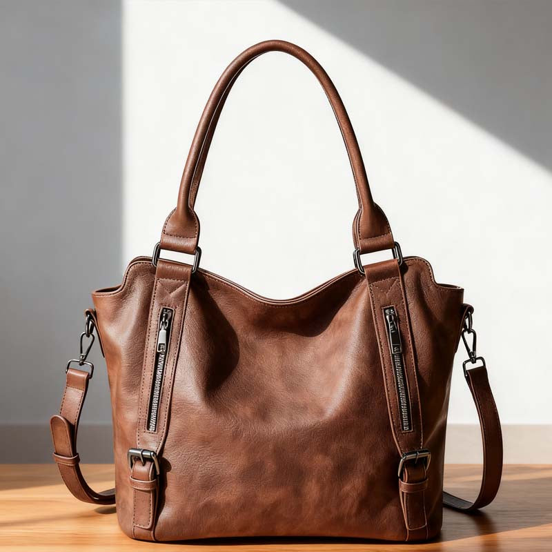 Schultertasche PU-Leder mit verstellbarem Tragegurt -    Zorenza