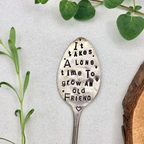 Garten-Pflanzenstecker Eisen mit Spruch -    Zorenza