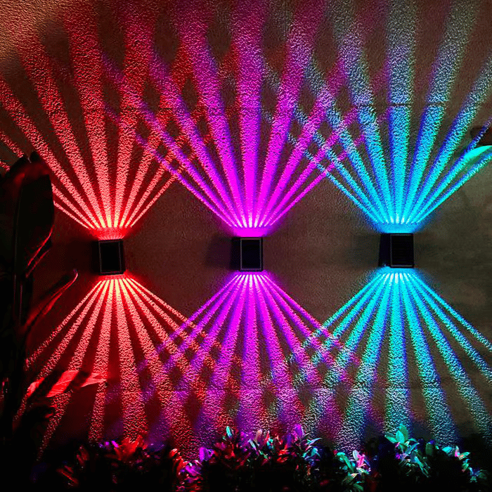 Solar-Wandleuchte mit Dual-Beam Effekt -    Zorenza