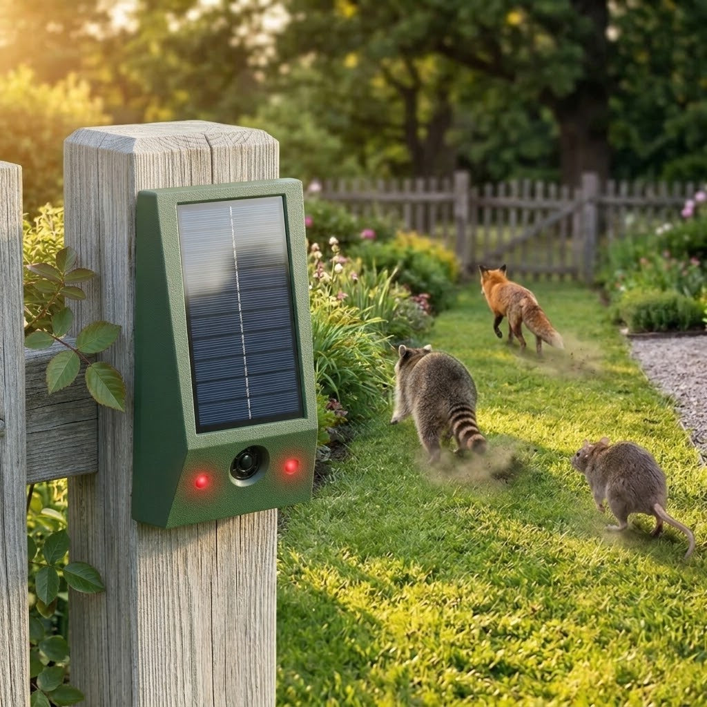 Solar-Tiervertreiber Ultraschall – Schutz bis 600 m² -    Zorenza
