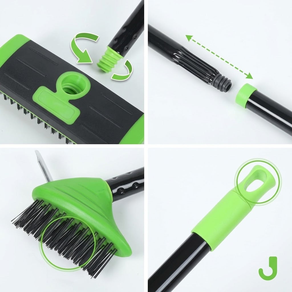 Unkrautbürsten-Set 3-in-1 mit langem Griff -    Zorenza