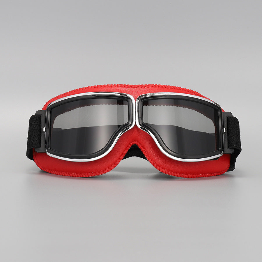 Motorradbrille im Vintage-Stil mit klarer Sicht -    Zorenza